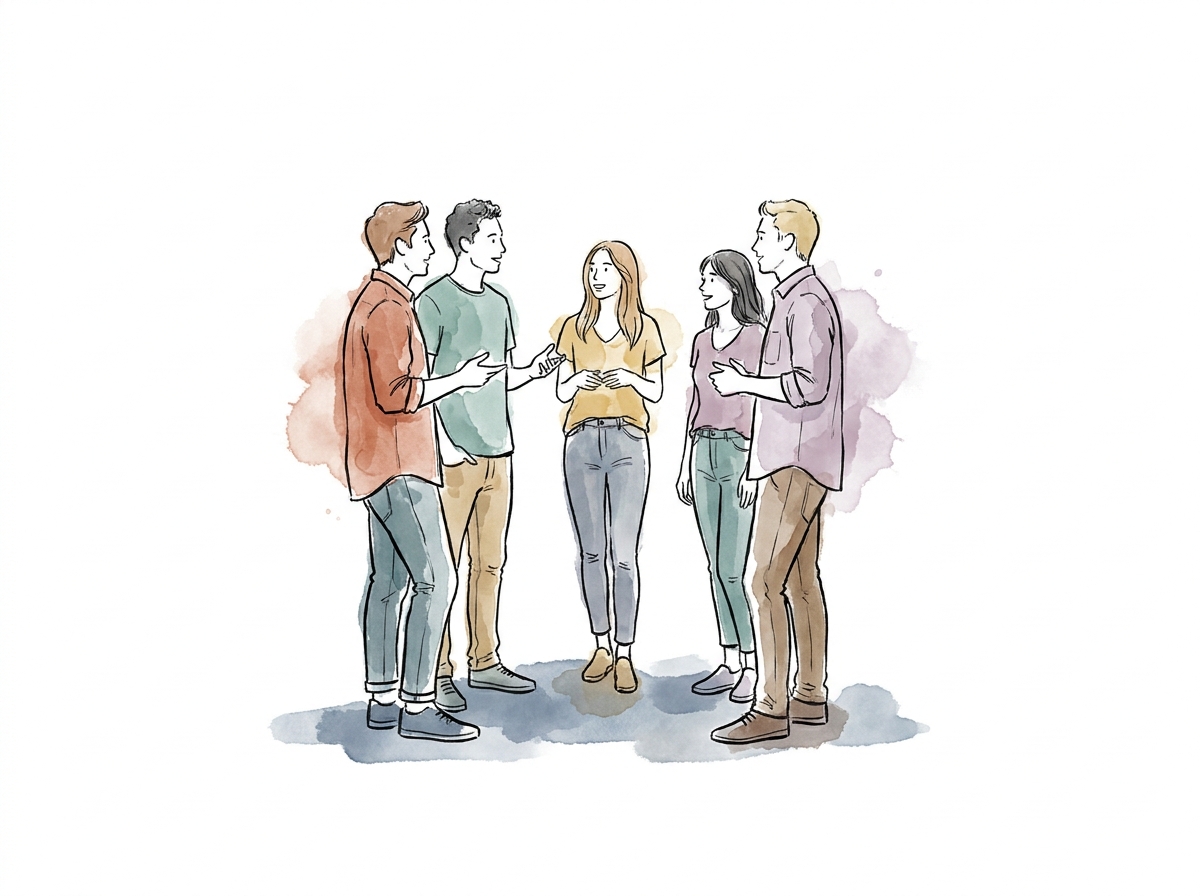 Morning huddle circle