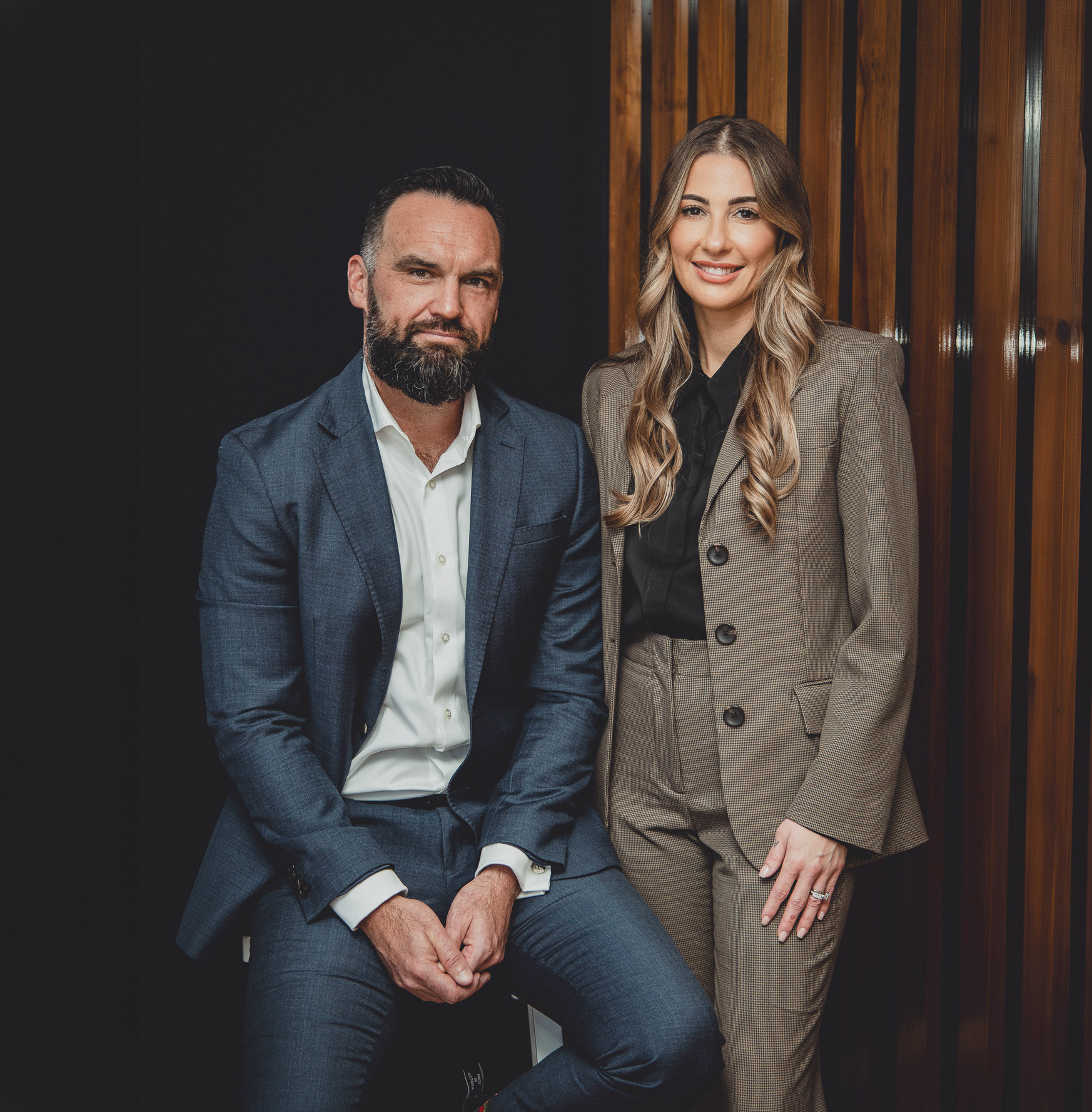 Shannon and Anthony smiling together